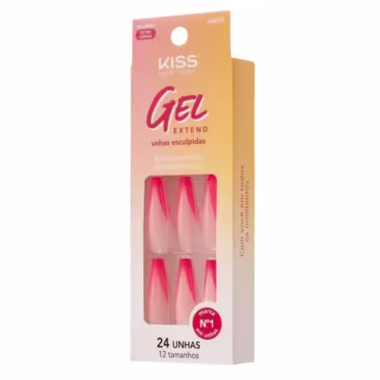 Imagem do produto Unhas Postiças Kiss Ny Gel Extend Bailarina Com 24un Gn01b