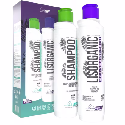 Imagem do produto Kit Tróia Hair Cosmetics Lisorganic Double (2 Produtos)
