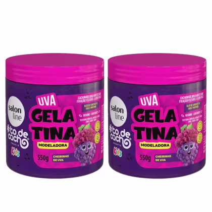Imagem do produto Kit Gelatina Modeladora Salon Line Kids Uva 550g Com 2