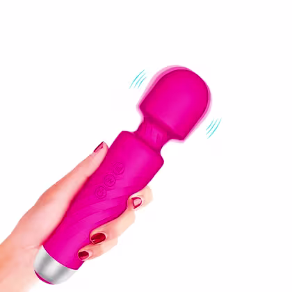 Imagem do produto Vibrador Varinha Mágica Recarregável 7 Vibrações com Cabeça Flexível Hero Rosa