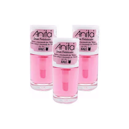 Imagem do produto Kit Esmalte Anita Serum Fortalecedor (3 unidades)