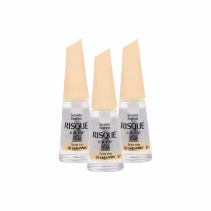 Imagem do produto Kit Esmalte Risqué Care Secante Express (3 unidades)