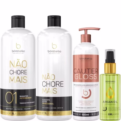 Imagem do produto Borabella Kit Não Chore Mais 1L + Cauter 500ml + Argan 60ml