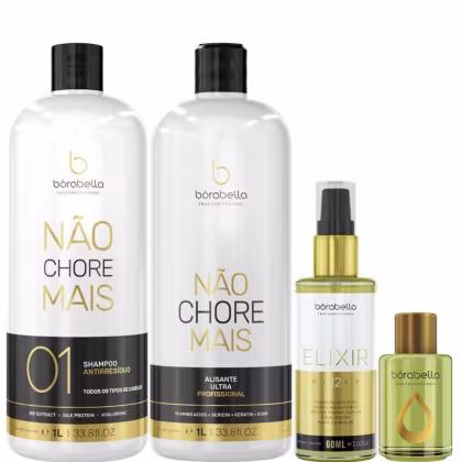 Imagem do produto Borabella Kit Não Chore Mais 2x1L + Elixir 60ml + Argan 7ml