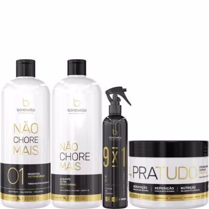 Imagem do produto Borabella Kit Não Chore Mais 1L + Fluido 300ml + Pratudo 300g