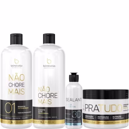 Imagem do produto Borabella Kit Não Chore Mais 1L + Selagem 90ml + Pratudo 300g