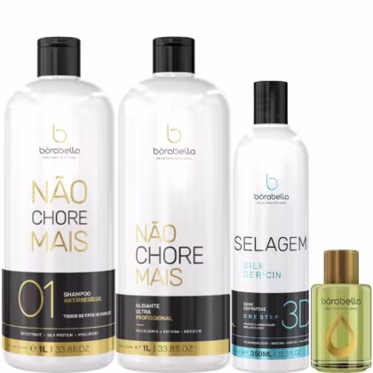 Imagem do produto Borabella Kit Não Chore Mais 1L + Selagem 350ml + Argan 7ml