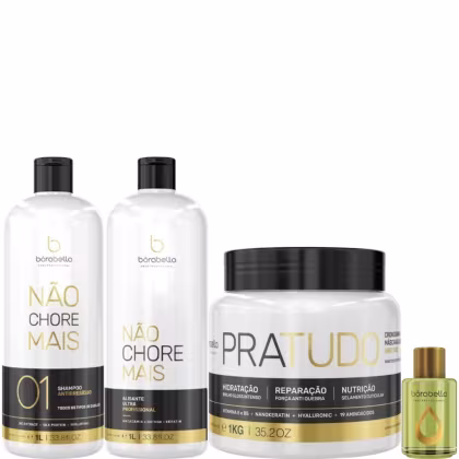 Imagem do produto Borabella Kit Não Chore Mais 2x1L + Pratudo 1kg + Argan 7ml