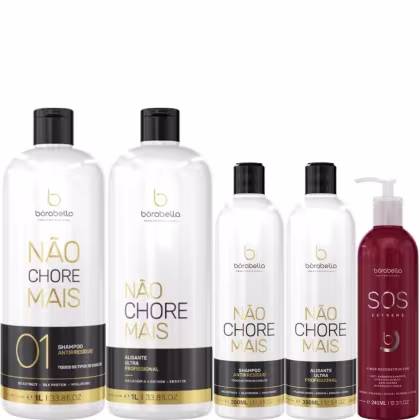 Imagem do produto Borabella Não Chore Mais 2x1L + Kit 2x350ml + SOS Reconstrutor