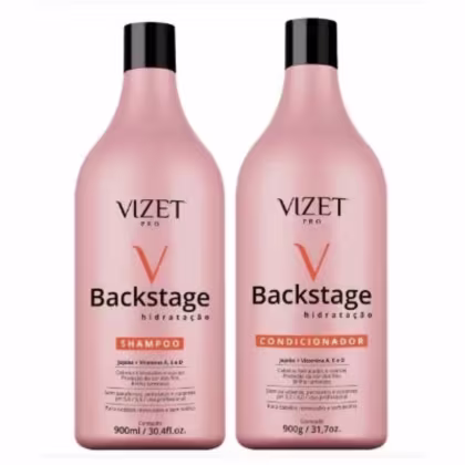 Imagem do produto Backstage Hidratação Shampoo + Máscara condicionante 1L Vizet Profissional