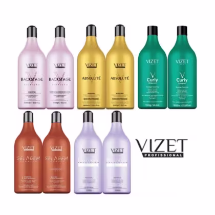 Imagem do produto Kit Máscara + Shampoo Vizet 1L Escolha o Seu - Absolute
