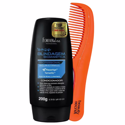 Imagem do produto Kit Condicionador Forever Liss Blindagem 200g e Pente Beauty