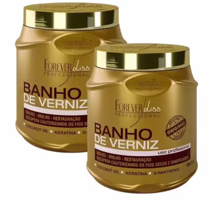 Imagem do produto Kit Mascara Forever Liss Banho De Verniz 1kg Com 2 Unidades