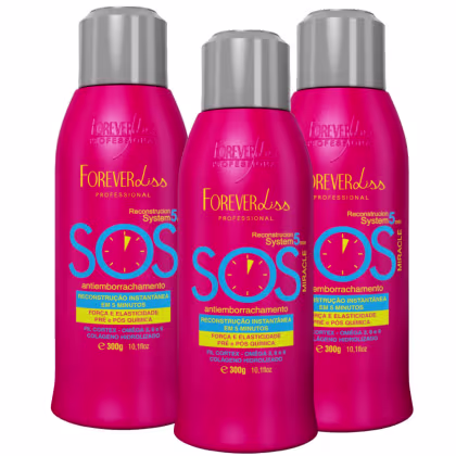 Imagem do produto Kit Reconstrutor Forever Liss Sos 300ml 3 Unidades