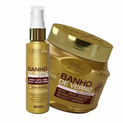Imagem do produto Kit Mascara E Oleo Forever Liss Linha Banho De Verniz