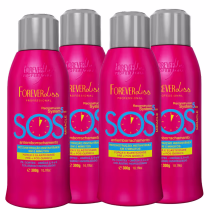 Imagem do produto Kit Sos Reconstrutor Forever Liss 4 Unidades De 300ml Cada
