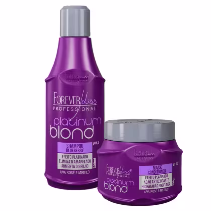 Imagem do produto Kit Matização Forever Liss Platinum Blond Shampoo E Mascara