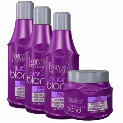 Imagem do produto Kit Forever Liss Platinum Blond Matização Shampoo E Mascara