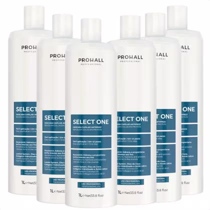 Imagem do produto Kit Select one Prohall 1L Tratamento Capilar 6 Unidades