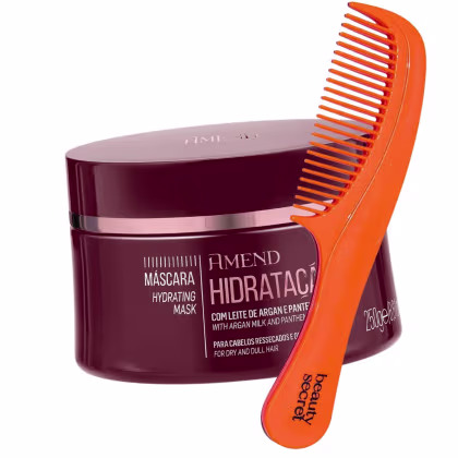 Imagem do produto Kit Mascara Amend Hidratação Essenciais 250g e Pente Beauty Secret