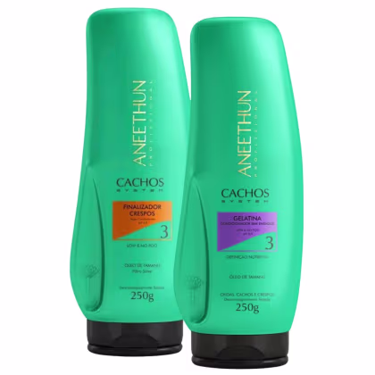 Imagem do produto Kit Gelatina E Finalizador Crespos Aneethun Cachos System