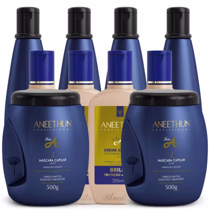 Imagem do produto Kit Linha A Profissional Shampoo Mascara E Creme De Silicone