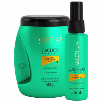 Imagem do produto Kit Mascara Cachos E Oleo Aneethun Cachos System Hidratação