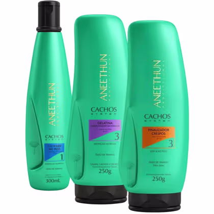 Imagem do produto Kit Co Wash Gelatina E Finalizador Crespos Aneethun Cachos