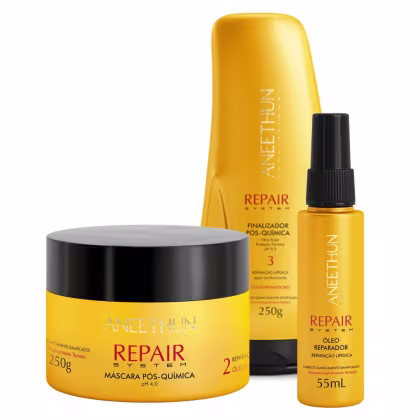 Imagem do produto Kit Mascara Finalizador E Oleo Pos Quimica Aneethun Repair