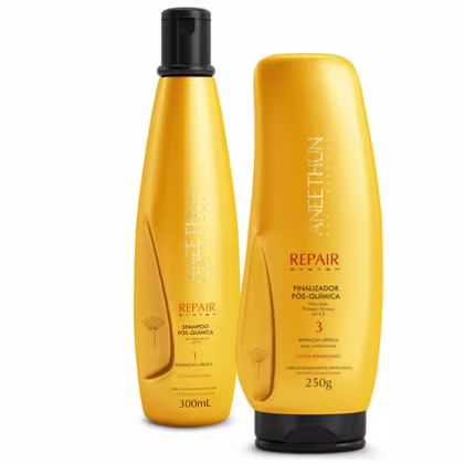 Imagem do produto Kit Shampoo E Finalizador Pos Quimica Aneethun Repair System