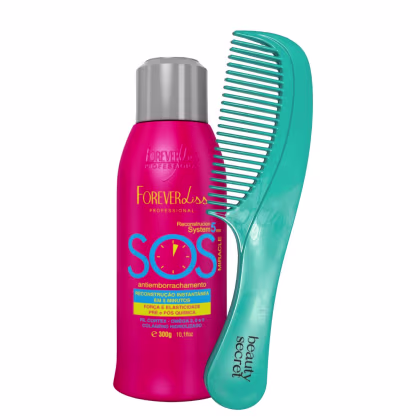 Imagem do produto Kit Sos Reconstrutor Forever Liss 300ml Pente Beauty secret