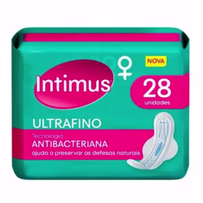 Imagem do produto Absorvente Intimus Antibacteriano Ultrafino Com Abas 28 Uni
