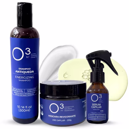 Imagem do produto Kit Hair Care 03: Kit Shampoo Antiqueda + Sérum Tonificante + Máscara Revigorante - Tratamento com Ozônio Ativo