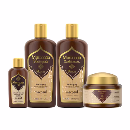 Imagem do produto Combo Promocional Shampoo Condicionador Máscara E Óleo Marrocan Argan