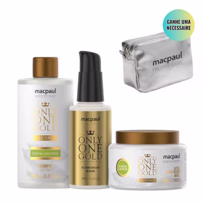 Imagem do produto Kit Shampoo Máscara Capilar e BB Crean Only One Gold Coconut