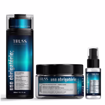 Imagem do produto TRUSS KIT SHAMPOO MÁSCARA E ÓLEO REPARADOR USO OBRIGATÓRIO
