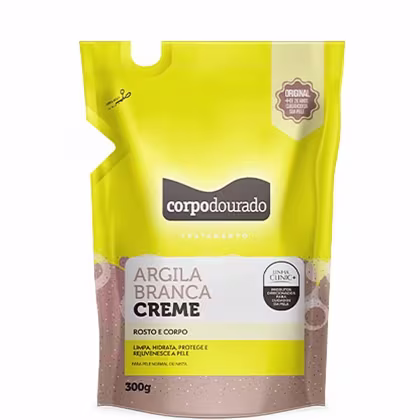 Imagem do produto Corpo Dourado Clinic Mais - Argila Creme Branca Tratamento Facial e Corporal 300g