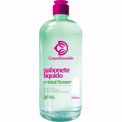 Imagem do produto Corpo Dourado Cristal Flower - Sabonete Líquido Corporal 1L