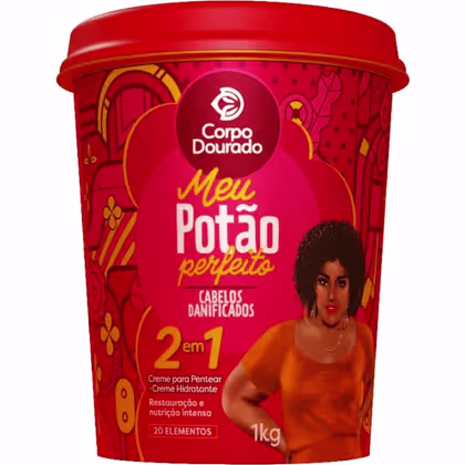 Imagem do produto Corpo Dourado Meu Potão Perfeito - Creme 2 em 1 de Pentear e Hidratação 1kg