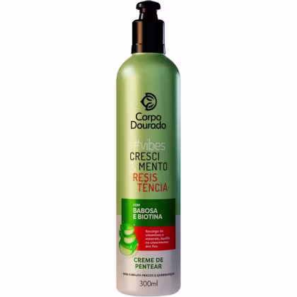 Imagem do produto Corpo Dourado Vibes Crescimento Babosa e Biotina - Creme de Pentear  300ml