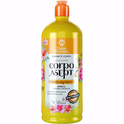 Imagem do produto Corpo Dourado Asept Arnica - Sabonete Líquido Corporal Antisséptico 1L
