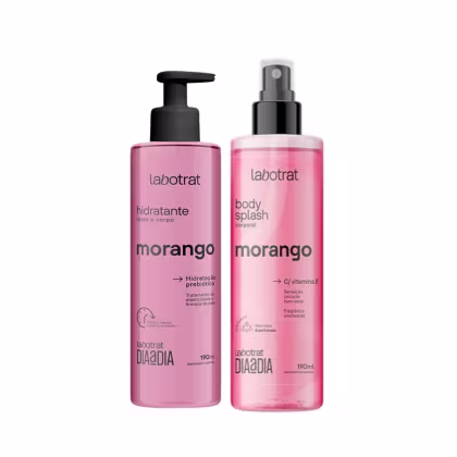 Imagem do produto KIT HIDRATANTE E BODY SPLASH MORANGO 190ML - LABOTRAT