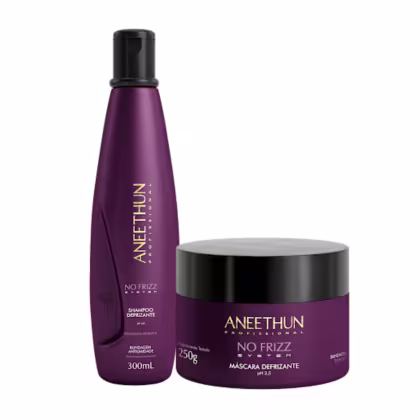 Imagem do produto KIT NO FRIZZ SHAMPOO 300ML E MÁSCARA 250G - ANEETHUN