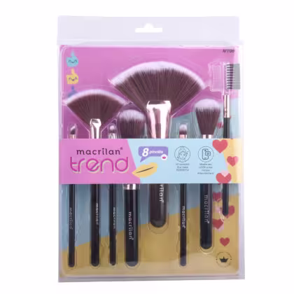 Imagem do produto Kit com 8 Pinceis para Maguiagem Macrilan Trend - MT06