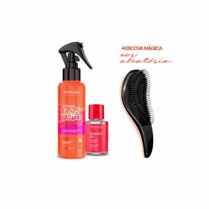 Imagem do produto Leave In Intense Summer Prohall + Óleo de Argan 7ml + Escova