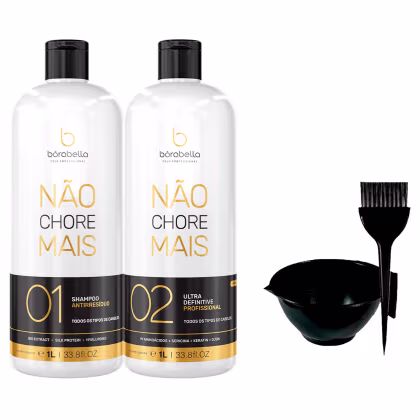 Imagem do produto Kit Alisamento Borabella Não Chore Mais 2X1L + Cumbuca