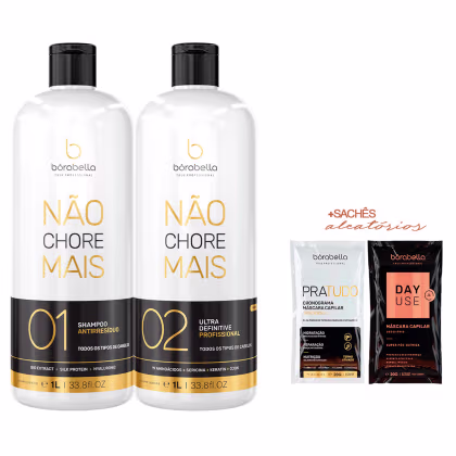 Imagem do produto Kit Shp e Progressiva Borabella Não Chore Mais 2x1L +Sachês