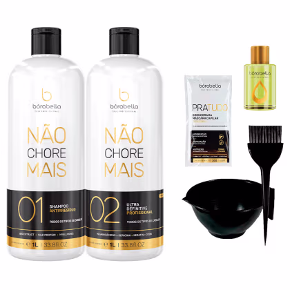 Imagem do produto Kit Borabella Não Chore Mais Shp/Prog 1L +Cumbuca/Sachê/Óleo