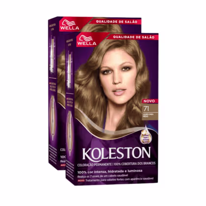 Imagem do produto KIT DUO Koleston Coloração Louro Cz Medio 71 55G