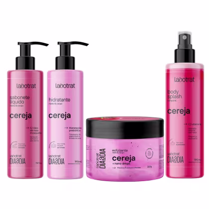 Imagem do produto KIT DE BANHO CEREJA LABOTRAT - SAB / HID / ESF 300G / BODY S. - 4 ITENS